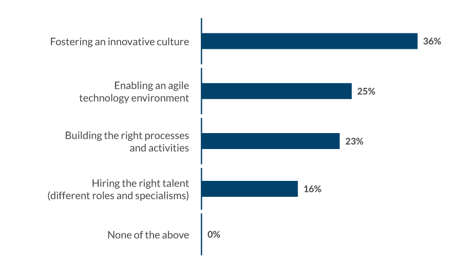 Which of the following areas do you consider the MOST important for maintaining an innovative organization?